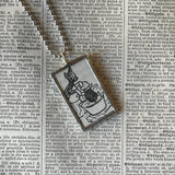 Winnie the Pooh childrens' book illustrations up-cycled to hand-soldered glass pendant