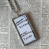 Ferdinand, vintage children's book illustrations, up-cycled to soldered glass pendant