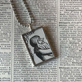 Millions of Cats, vintage children's book illustration up-cycled to soldered glass pendant