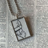 Millions of Cats, vintage children's book illustration up-cycled to soldered glass pendant