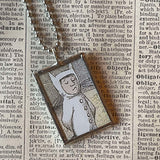 Wild Things, Max, Sendak, vintage children's book illustrations, up-cycled to soldered glass pendant