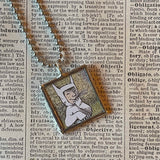 Wild Things, Max, Sendak, vintage children's book illustrations, up-cycled to soldered glass pendant