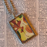 I am a Bunny, Richard Scarry children's book illustrations up-cycled to soldered glass pendant