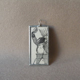 Roosevelt Bears, vintage children's book illustrations, up-cycled to soldered glass pendant
