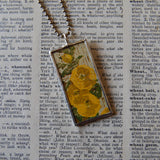 1 John Gamble paint original illustrations from vintage Richard Scarry book, up-cycled to soldered glass pendant