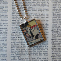 Droopy Dog, original vintage 1970s comic book illustrations, upcycled to soldered glass pendant