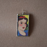 Snow White, vintage illustrations, up-cycled to soldered glass pendant