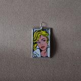 1 Roy Lichtenstein, Pop Art, upcycled to hand soldered glass pendant