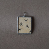 Taurus, bull, ram, vintage illustration, up-cycled to hand-soldered glass pendant