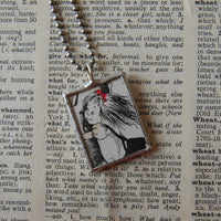 Eloise at the Plaza, illustrations from vintage children's book, up-cycled to hand-soldered glass pendant