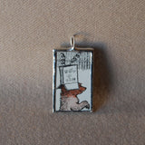 Little Bear, vintage children's book illustration, soldered glass pendant