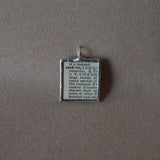 Cuckoo bird, vintage 1930s dictionary illustration, upcycled to soldered glass pendant