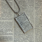 Sting Ray, vintage 1930s dictionary illustration, up-cycled to hand soldered glass pendant