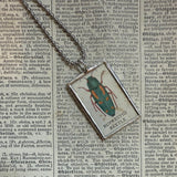 Beetles, vintage 1940s vintage field guide illustrations, up-cycled to soldered glass pendant