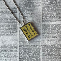 Vintage Monopoly, Chance card, Go to Jail, upcycled to soldered hand-soldered glass pendant