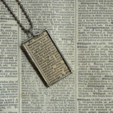 Microscope, vintage dictionary illustration, up-cycled to soldered glass pendant (Copy)