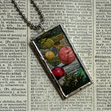 Chihuly glass, upcycled to hand soldered glass pendant