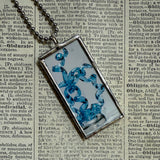 Chihuly glass, upcycled to hand soldered glass pendant
