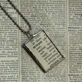 Octopus - vintage 1930s dictionary illustration up-cycled to soldered glass pendant