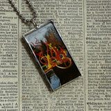 Chihuly glass, upcycled to hand soldered glass pendant