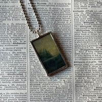 Mona Lisa, art history, 2-sided hand soldered glass pendant