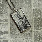 Alice in Wonderland, original illustrations from vintage book, up-cycled to soldered glass pendant