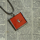 00Little mouse, vintage children's book illustrations, up-cycled to soldered glass pendant