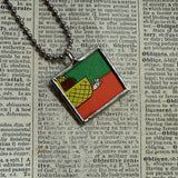 00Little mouse, vintage children's book illustrations, up-cycled to soldered glass pendant