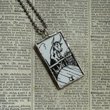 Ferdinand, vintage children's book illustrations, up-cycled to soldered glass pendant