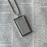 Poppy, vintage botanical dictionary illustration, upcycled to soldered glass pendant