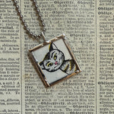 Cat, Kitten, Kitty, vintage children's book illustrations, up-cycled to soldered glass pendant