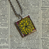 Cat, Kitten, Kitty, vintage children's book illustrations, up-cycled to soldered glass pendant