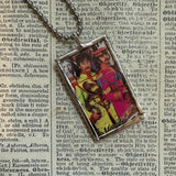 Beatles Sgt. Pepper, vintage album cover images, upcycled hand soldered glass pendant