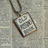 Gorey Cats vintage book illustrations, hand-soldered glass pendant