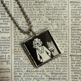 Little Orphan Annie, Sandy, vintage illustration upcycled to soldered glass pendant