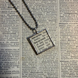 Honeybee, vintage 1930s dictionary illustration, up-cycled to hand-soldered glass pendant