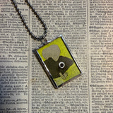 Frederick, vintage children's book illustrations, up-cycled to soldered glass pendant