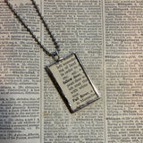 Fallow deer, vintage 1930s dictionary illustration, up-cycled to hand-soldered glass pendant