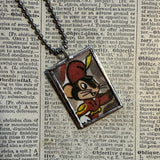 Dumbo, vintage illustrations, up-cycled to soldered glass pendant