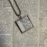 Slug vintage dictionary illustration, up-cycled to soldered glass pendant