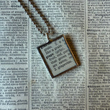 Grapes, vintage botanical dictionary illustration, upcycled to soldered glass pendant