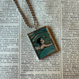Water Babies, vintage children's book illustration up-cycled to soldered glass pendant