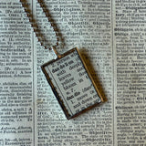 Dandelion, vintage botanical dictionary illustration, upcycled to soldered glass pendant