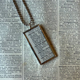 Saguaro cactus, vintage botanical dictionary illustration, upcycled to soldered glass pendant