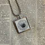 Sacred heart, religious iconography, upcycled to soldered glass pendant
