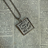 Shall I not give him my heart?  vintage victorian book illustrations, hand-soldered glass pendant