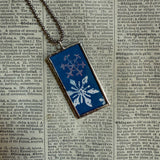 The Snowy Day, vintage children's book illustrations, upcycled to soldered glass pendant