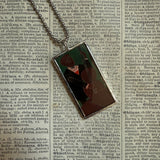 Romaire Bearden paintings, upcycled to hand soldered glass pendant