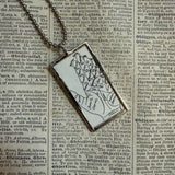 Palmistry, reading palms, hand chart, vintage victorian woodcut illustrations, up-cycled to soldered glass pendant (Copy)