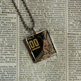 Sea Monkeys, vintage 1970s comic advertisement illustrations upcycled to soldered hand-soldered glass pendant
